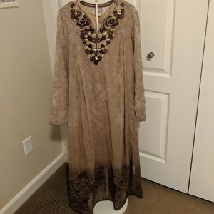 Chinyere Pakistani Indian Chiffon Shirt Kurta M